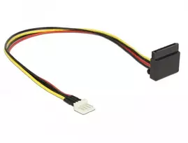 Delock maitinimo kabelis SATA 15 kontaktų lizdas > 4 kontaktų diskelio kištukas metalinis 30 cm