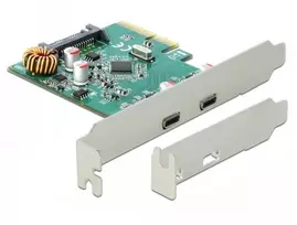 Šakotuvas „Delock PCI Express x4“ kortelė – 2 x išorinis USB 10Gbps (USB 3.1) USB Type-C