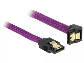 „Delock“ SATA III 6Gb/s 20 cm kampinis kabelis (metaliniai skląsčiai), aukščiausios kokybės