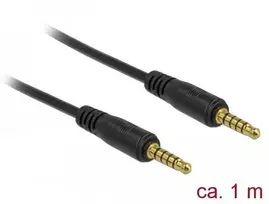 Delock Klinkenkabel 3,5 mm 5 Pin Stecker zu Stecker 1 m juodas