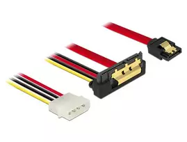 Delock Kabelis SATA 6Gb/s 7 Pin Buchse + Molex Power 4 Pin Stecker > SATA 22 Pin