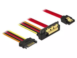 Delock Kabelis SATA 6Gb/s 7 Pin Buchse + SATA Power 15 Pin Stecker > SATA 22 Pin