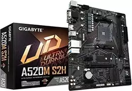 Pagrindinė plokštė Gigabyte A520M S2H, AM4, Micro-ATX, DDR4