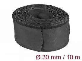 Delock Žarna tekstylny su rzepem żaroodporny 10 m x 30 mm juoda (19216)