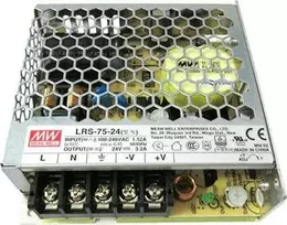 Mean Well LED maitinimo šaltinis 3.2A 76.8W 24V nuolatinės srovės IP20 (LRS-75-24)