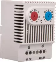 LEIPOLE Dvifunkcis termostatas, skirtas kontroliuoti šildytuvo / ventiliatoriaus NC / NO 230VAC veikimo intervalą nuo 0- 60 laipsnių C 230VAC JWT6012 - JWT6012