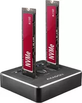 AXAGON ADSA-M2C DUAL NVMe CLONE MASTER DOCK SuperSpeed USB-C 10Gbps prijungimo stotelė