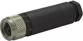 Phoenix Contact Lizdas kištukinis 3 kontaktų tiesus M8 žalvarinis jungtis 0,14-0,5 mm2 SACC-M 8FS-3CON-M-SW (1506888)
