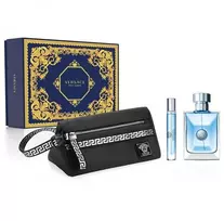 Versace Pour Homme (Rinkinys vyrams) EDT 100ml + 10ml EDT+ Kosmetinis krepšelis