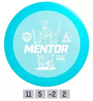 Discmania Mėlyna Diskgolfo diskas Distance Driver MENTOR Active Premium Mėlyna