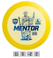 Discmania Diskgolfo diskas Distance Driver MENTOR Active Premium Geltona