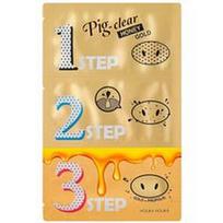 Holika Holika - Pig Nose Clear Blackhead 3-Step Kit (Honey Gold) Lakštinės veido kaukės 8 g unisex