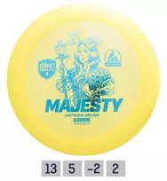 Discmania Diskgolfo diskas Distance Driver MAJESTY Active Premium Geltona
