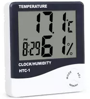 Elektroninis LCD termometras su laikrodžiu ir data