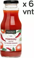 100% Pomidorų sultys su kajeno pipirais Magnum, 250 ml x 6vnt