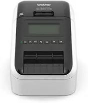 Etiketės spausdintuvas - Brother QL-820NWBc Professional Label Spausdintuvas, 110 labels/min, Juodas/Raudona