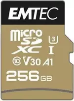 Atminties kortelė Karta Emtec Speedin Pro Micro SDXC 256GB 10 klasės UHS-I/U3 A1 V30 (ECMSDM256GXC10SP)