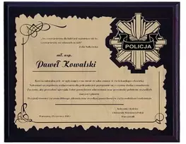 Tryumf Plastikinis diplomas su graviruotu laminatu