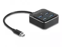 Delock USB 3.2 Gen 2 USB Type-C Hub su 4 x USB Type-A motele – 10Gbps