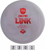 Diskgolfo diskas Putter SOFT EXO LINK Evolution Pilkas
