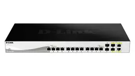 Šakotuvas D-Link DXS-1210-16TC Smart Managed Switch 12x 10Gbit/s Ethernet, 2x 10Gbit/s SFP+, 2x 10GbE/SFP+ Combo