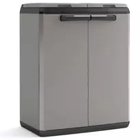 Keter Šiukšlių rūšiavimo spintelė Split Basic, pilka ir juoda, 85cm