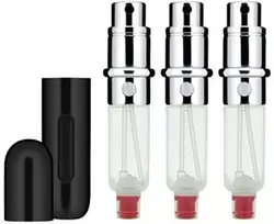Travalo Classic HD SET Juodas pildomų kvepalų buteliukų (atomaizerių) rinkinys, 3 x 5 ml