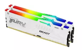 RAM Kingston KF552C40BWAK2-64 64GB 5200MT/s DDR5 CL40 DIMM (Kit of 2) FURY Beast Baltas RGB XMP | Kingstonas