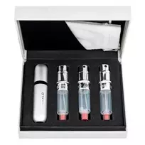 Travalo Classic HD SET Sidabrinis pildomų kvepalų buteliukų (atomaizerių) rinkinys, 3 x 5 ml