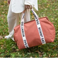 CHILDHOME DIDELIS MAMOS REIKMENŲ KREPŠYS MOMMY BAG SIGNATURE, CANVAS – TERRACOTTA
