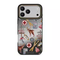 Les Alpes - iPhone 17 Pro Max Case, Elite Mirror Dark (MagSafe) / Gold