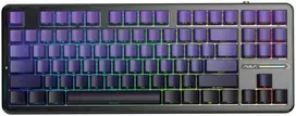 AULA Gasket F87 Pro klaviatūra Juoda Violetinė GrayWoodV4 RGB