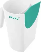 Akuku puodelis galvai skalauti, baltos/turkio spalvos, A0430