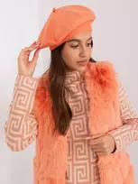 Kepurė Wool Fashion Italia Cap-AT-CZ-231305.85P-persikas