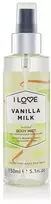 „I Love Signature Collection“ veganiškas purškiklis „Purškiklis“ vanilinis pienelis visam kūnui, 165 ml