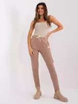 Relevance Sportinės kelnės - RV-DR-8370-1.57P - tamsiai smėlio spalvos