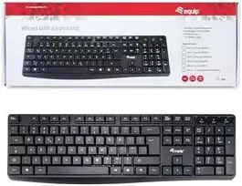 Equip Klaviatūra su laidu US juodas 1.50m