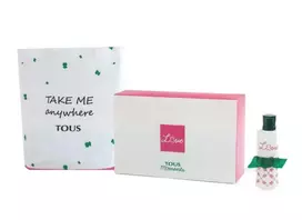 Tous „Take Me Anywhere“ rinkinys moterims: „Love Moments“ tualetinis vanduo, 90 ml + sulankstomas tekstilinis maišelis „Love Moments“