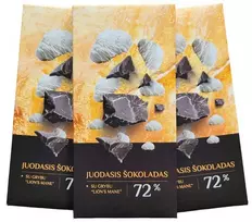 3 PAKUOTES ŠOKOLADO SU GRYBU “LION’S MANE”