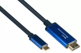 Alcasa Geros jungtys Geros jungtys Adapterkabel Smartflex USB-C zu HDMI 2.0b 4K UHD 60Hz 2m blau
