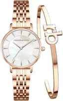 Rocco Barocco Laikrodis moterims ROCCOBAROCCO dėžutėSET RB.4659L-03M(zo506c)