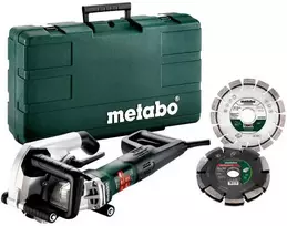 METABO sienų pjaustytuvas 125 mm / 1900 W MFE 40 + 2 deimantiniai diskai + frezavimo dėklas