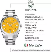 AUTOMATYCZNY Laikrodis vyrams DONOVAL WATCHES SIMPSON + dėžutė DL0004 + dėžutė (zdo001d)