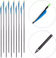 Aliuminės strėlės su įsukamais antgalias inSPORTline Aluson 30”, 10vnt, mėlynos-baltos