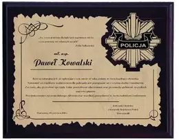 Tryumf Plastikinis diplomas su graviruotu laminatu