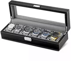Laikrodis Julman Laikrodžio saugojimo dėžutė PU Leather 6