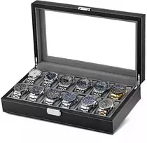 Laikrodis Julman Laikrodžio saugojimo dėžutė PU leather / Velour 12