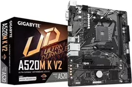 Pagrindinė plokštė Mainboard GIGABYTE AMD A520 SAM4 Micro-ATX Memory DDR4 Atminties lizdai 2 1xPCI-Express 3.0 1x 1xPCI-Express 3.0 16x 1xM.2 1x15pin D-sub 1xHDMI 2xUSB 2.0 4xUSB 3.2 1xPS/2 1xRJ45 3xAudio port A520MKV21.1