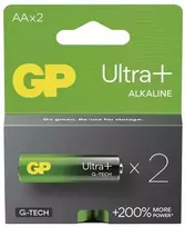 GP Ultra+ vienkartinės šarminės AA baterijos, 2 vnt. pakuotė