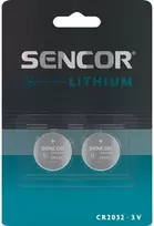 Sencor vienkartinės ličio baterijos CR2032, 2 vnt. pakuotėje